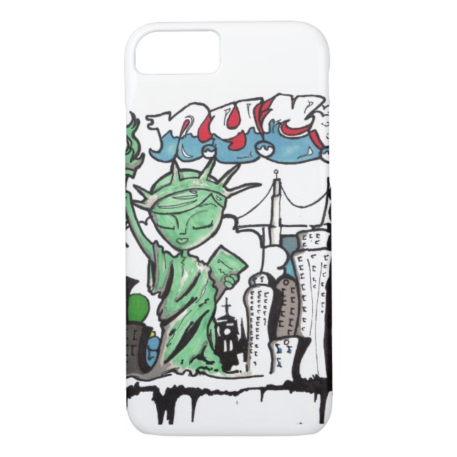 Graffitifreiheitsstatue Case-Mate iPhone Hülle (Rückseite)