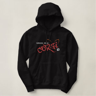 Graffitipembroke-WaliserCorgi Bestickter Hoodie