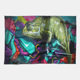 Graffitireptil Küchentuch