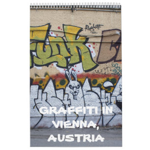 Graffitis in Wien Österreich 2023 Kalender