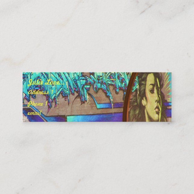 Graffitti Namenskarte (Vorderseite)