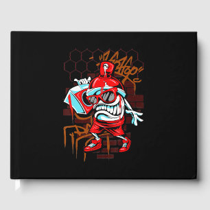 Grafi Art Spray Paint Urban Hip Hop Music Lover Gästebuch