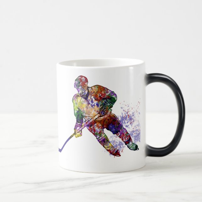Grafik Art Hockey Player Verwandlungstasse (Rechts)