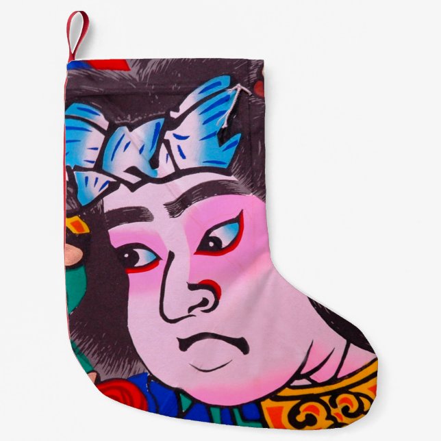 Grafik auf Japanisch Traditionelles Kiteart,Kite,S Kleiner Weihnachtsstrumpf (Vorderseite)