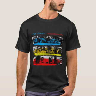 Grafik der Musikrockband für das Polizeilogo T-Shirt