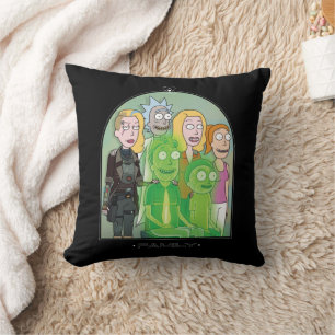 Grafik der Rick- und Morty-Familie Kissen