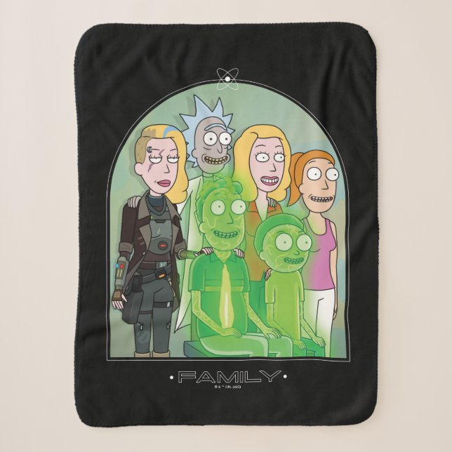 Grafik der Rick- und Morty-Familie Sherpadecke (Vorderseite)