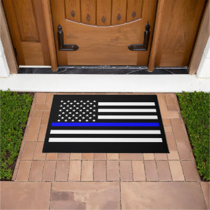 Grafik-Design für Symbolische Thin Blue Line US-Fl Fußmatte