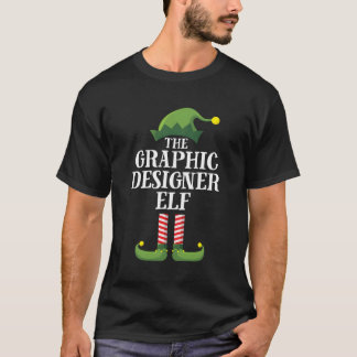 Grafik Designer Elf Matching Family Group Christm T-Shirt