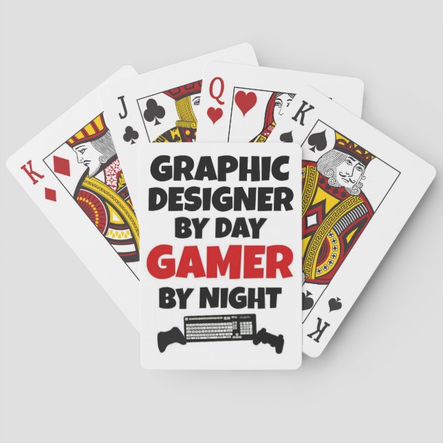 Grafik-Designer-Gamer Spielkarten (Rückseite)