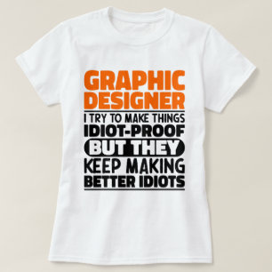 Grafik-Designer Ich versuche, Dinge lustiges Spric T-Shirt