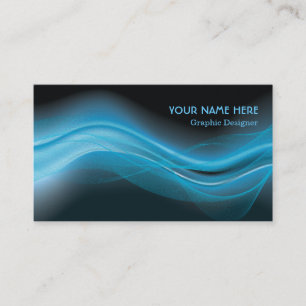 Grafik-Designer-Visitenkarte - blaue Welle Visitenkarte