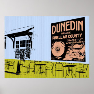 Grafik Dunedins, Florida - touristische Fotos Poster