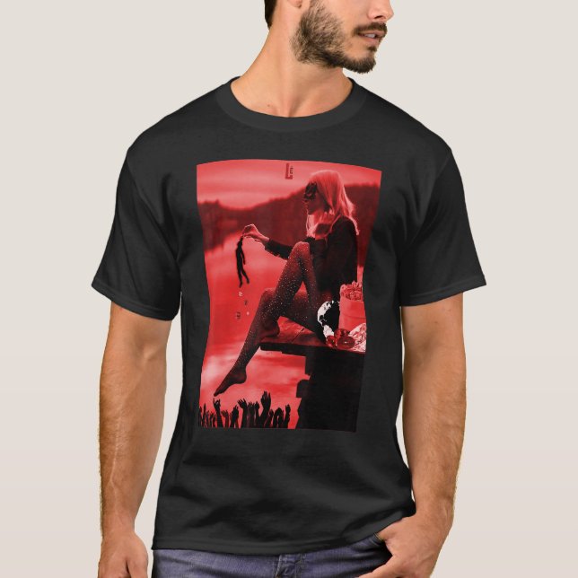 Grafik einer Mädchenkunst-Maske mit Diamanten für  T-Shirt (Vorderseite)