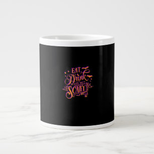 Grafik Essen Trinken Und Sei Gruselig Halloween-Pa Jumbo-Tasse