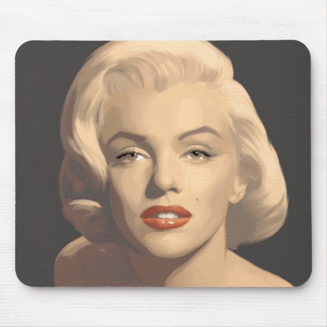 Grafik Grau Marilyn Mousepad (Vorne)