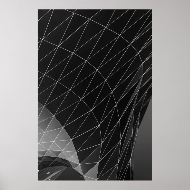 Grafik in Schwarzweiß Poster (Vorne)