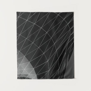 Grafik in Schwarzweiß Wandteppich