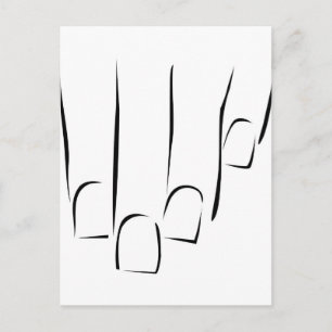 Grafik mit Nagelpflege oder Maniküre Postkarte