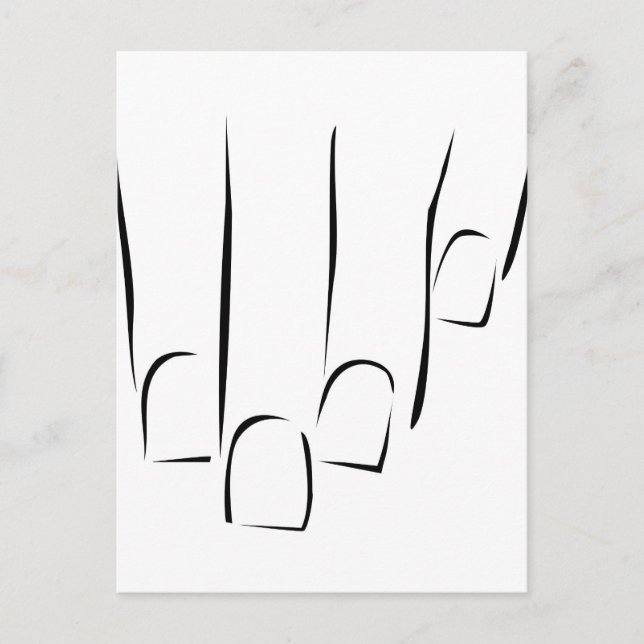 Grafik mit Nagelpflege oder Maniküre Postkarte (Vorderseite)