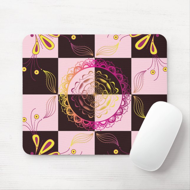 Grafik, Mystic Checkerboard Mousepad (Mit Mouse)