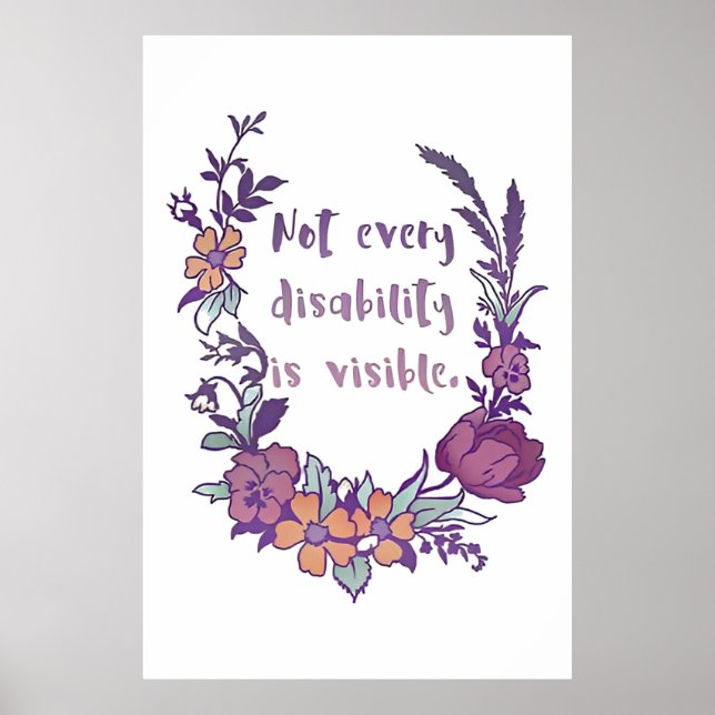 Grafik nicht alle Behinderungen sind sichtbar Post Poster (Vorne)