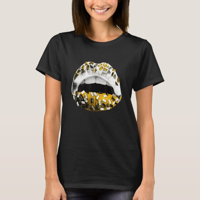 Grafik-T-Shirts Lip Tropfen Schuhe Sneaker Match 1 T-Shirt (Vorderseite)