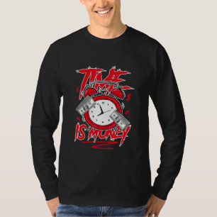 Grafik-T-Shirts Time Is Money Sneaker Match 4 Rote T-Shirt