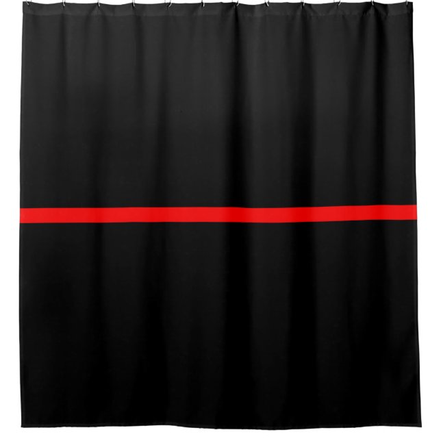 Grafikdesign auf Symbolischer Thin Red Line Duschvorhang (Vorderseite)
