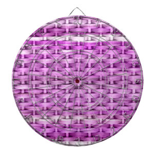 Grafikdesign aus rosa Korbweide Dartscheibe