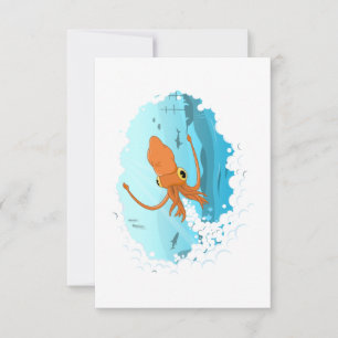 Grafikdesign für Tintenfisch