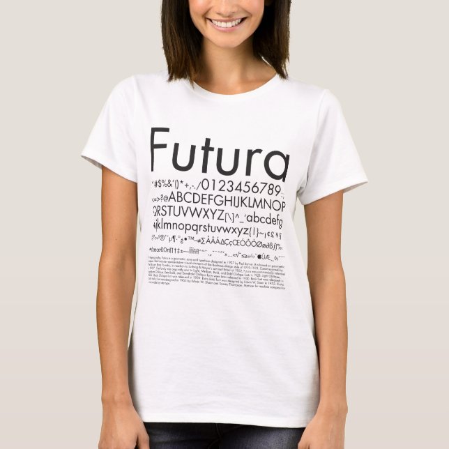 Grafikdesign_Futura_03 T-Shirt (Vorderseite)