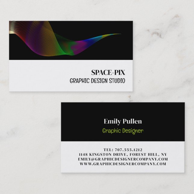 Grafikdesign, Grafikdesigner Visitenkarte (Vorne/Hinten)