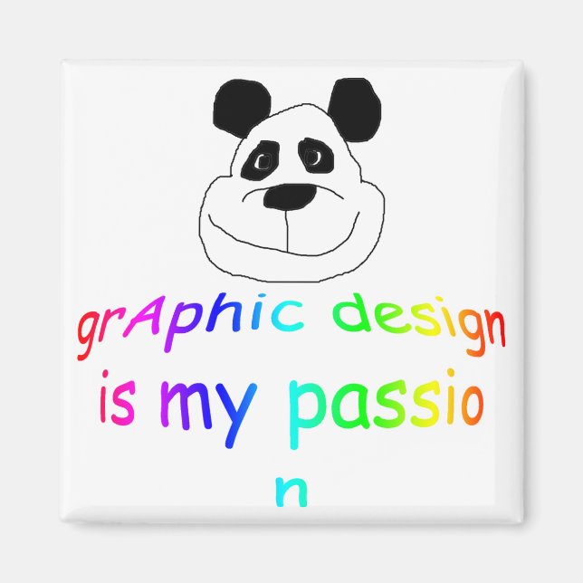 Grafikdesign ist mein Passion Magnet (Vorne)
