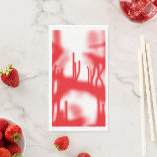 Grafikdesign mit fett rotem und orangefarbenem Des Serviette