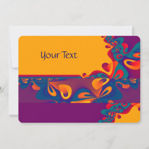 Grafikdesign Muster - violett orange + Text