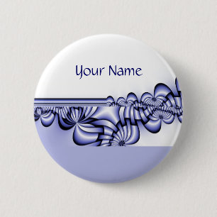 Grafikdesign-Muster - weiß blau + Ihr Text Button