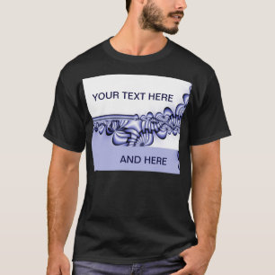 Grafikdesign-Muster - weiß blau + Ihr Text T-Shirt