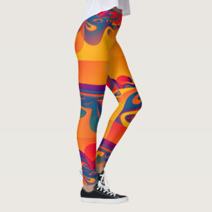 Grafikdesign - rot gelb blau nahtlos 01 leggings