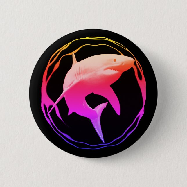 Grafikdesign von Great White Shark Button (Vorderseite)