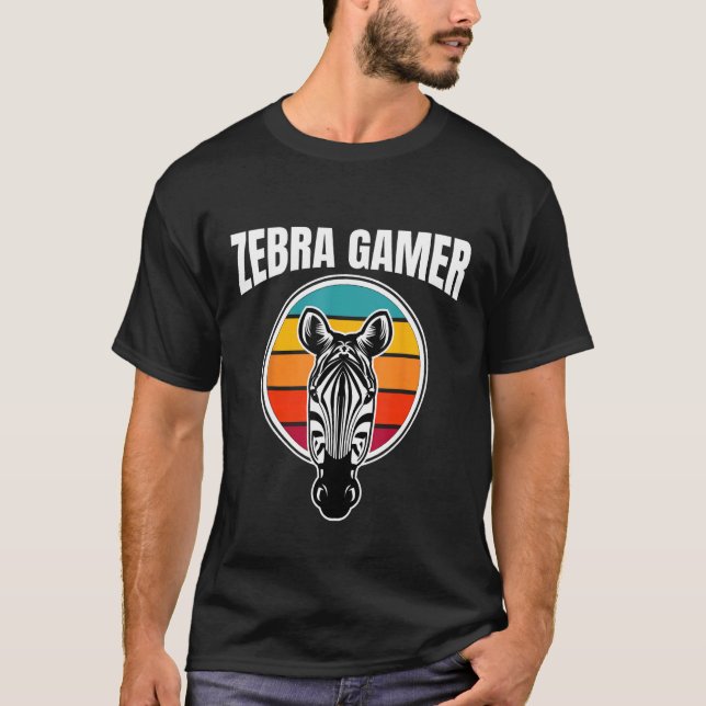 Grafikdesign von Zebra Gamer für Gamer Kids 1 T-Shirt (Vorderseite)