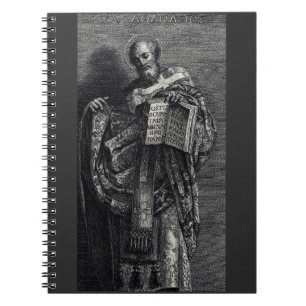 Grafikdesign zum Heiligen Athanasius von Alexandri Notizblock
