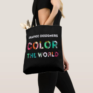 Grafikdesigner-Geschenk. Designer färben die Welt Tasche