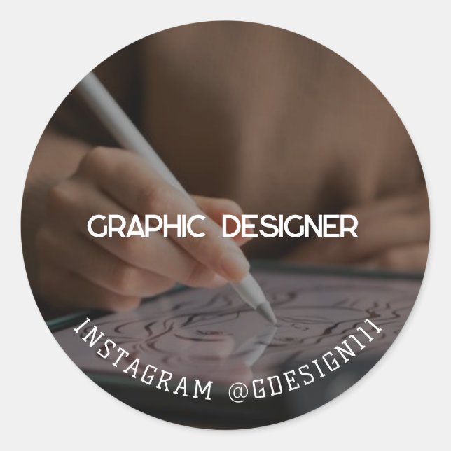 Grafikdesigner Runder Aufkleber (Vorderseite)