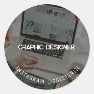 Grafikdesigner Runder Aufkleber
