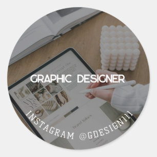 Grafikdesigner Runder Aufkleber