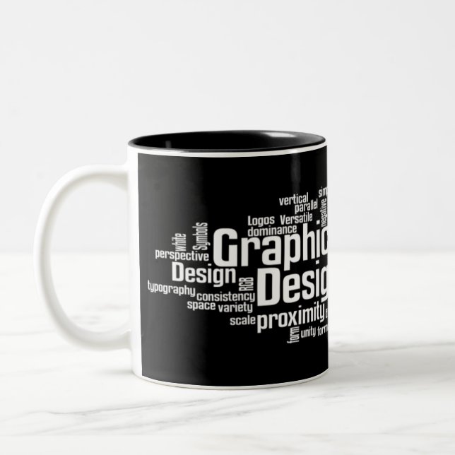 Grafikdesigner-Tasse Zweifarbige Tasse (Links)