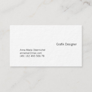 Grafikdesigner Typo easy Visitenkarte