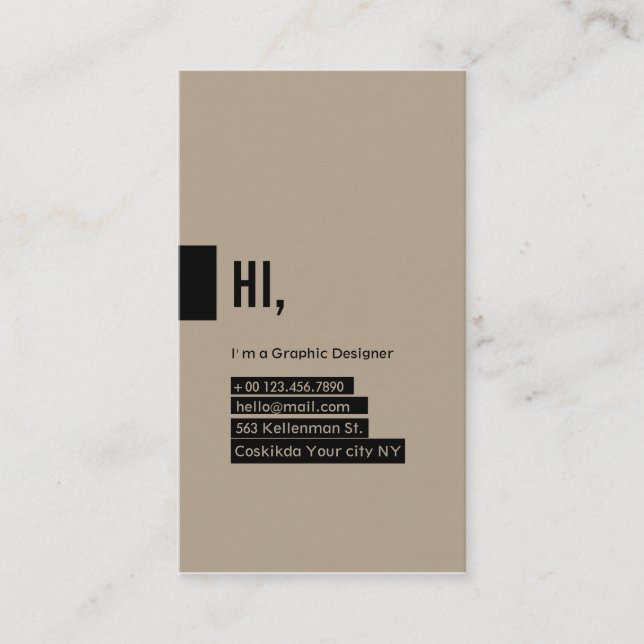 Grafikdesigner-Visitenkarte Visitenkarte (Vorderseite)