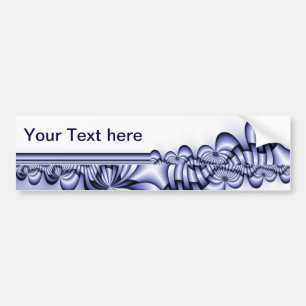 Grafikdesignmuster - weiß blau + Ihr Text Autoaufkleber